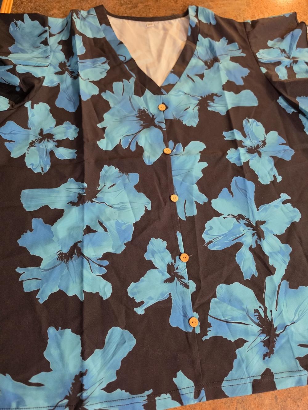 Ladies Blue Floral Blouse